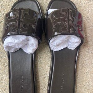 Tory Burch Double T Sport Slide. Size 8 Coco. Style#144111.